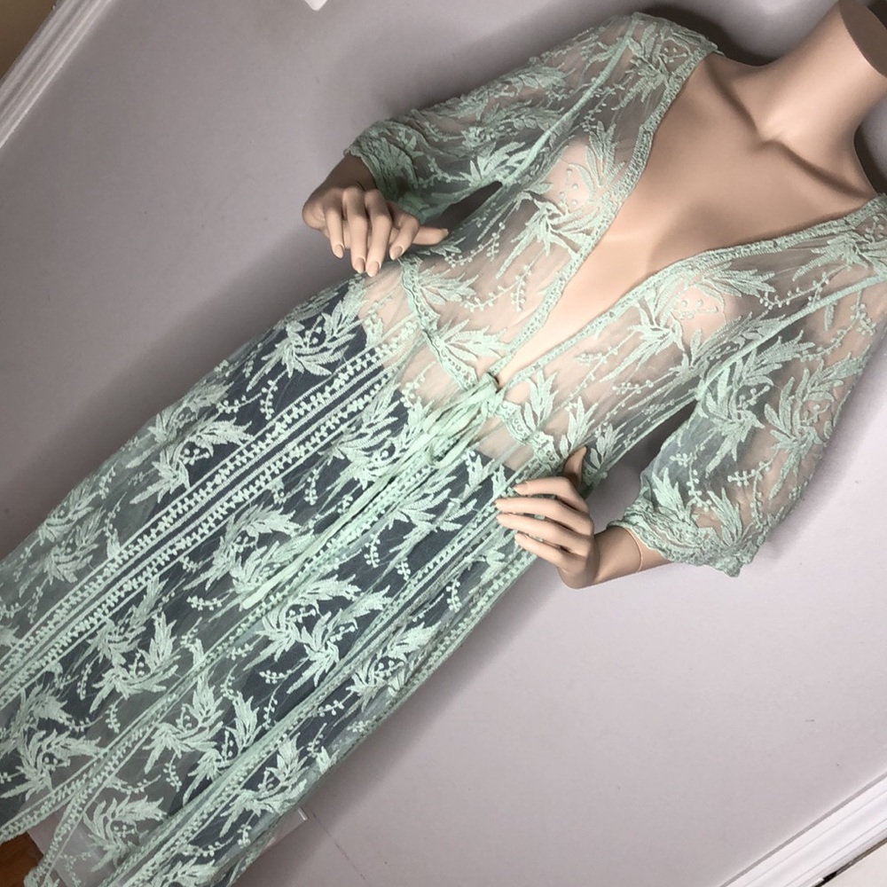 #12 Mint Lace cardigan/ Kimono - Picture 7 of 11